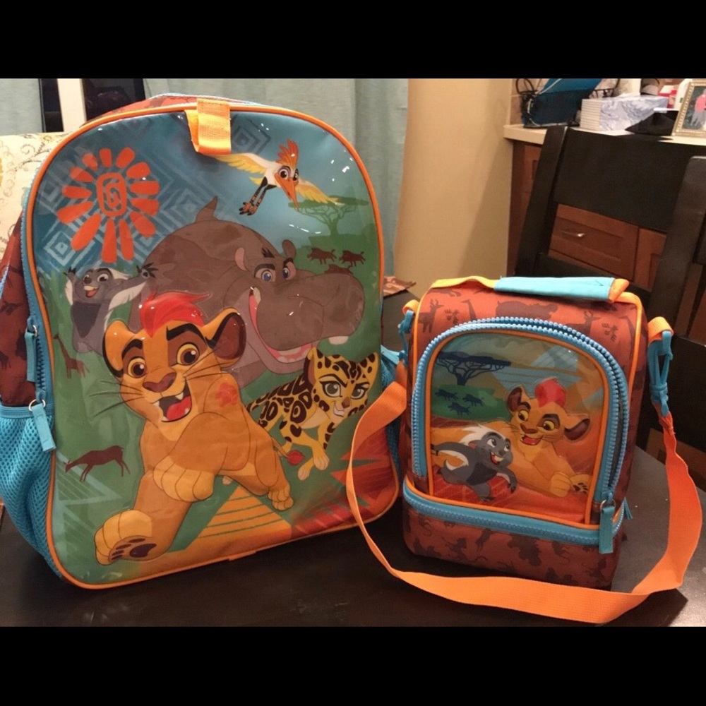 Disney Store Lion Guard Backpack and Lunchbox
